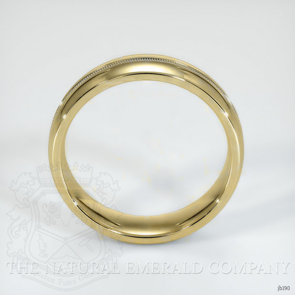 18K Yellow & White Antique Style Plain Band