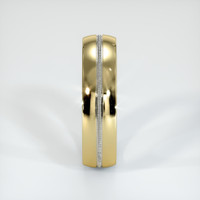 18K Yellow & White Antique Style Plain Band Image