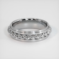 18K White Gold Men's Plain Band Video