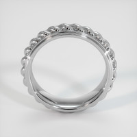 18K White Gold Men's Plain Band Image