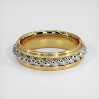 14K White & Yellow Men's Plain Band Video