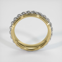 14K White & Yellow Men's Plain Band Image