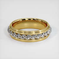 18K White & Yellow Men's Plain Band Video