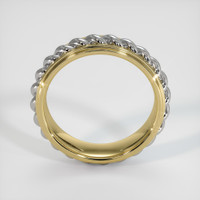 18K White & Yellow Men's Plain Band Image