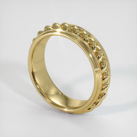 14K Yellow Gold Men's Plain Band Image