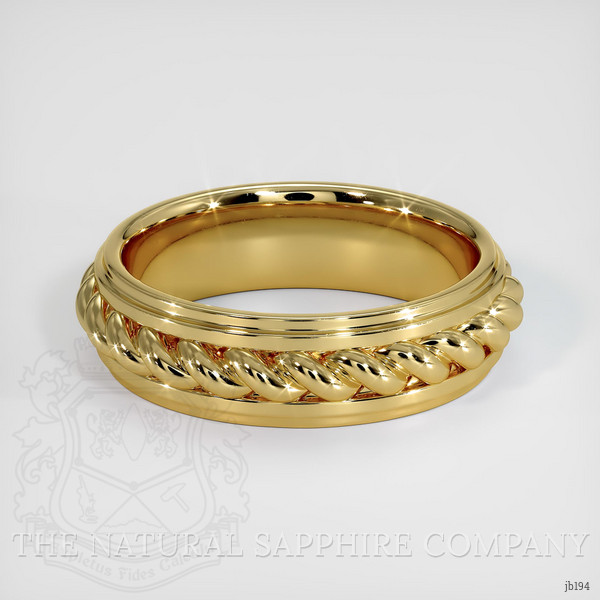 18K Yellow Gold Men's Plain Band
