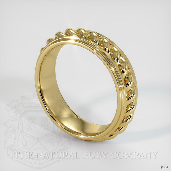 18K Yellow Gold Men's Plain Band
