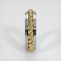 14K Yellow & White Men's Plain Band Image