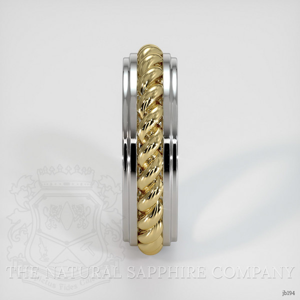 14K Yellow & White Men's Plain Band
