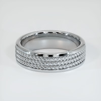 14K White Gold Men's Plain Band Video