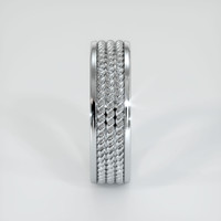18K White Gold Men's Plain Band Image