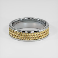 14K White & Yellow Men's Plain Band Video