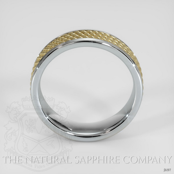 14K White & Yellow Men's Plain Band