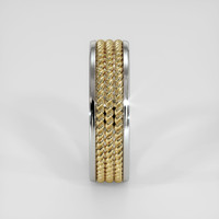 14K White & Yellow Men's Plain Band Image