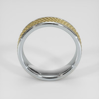18K White & Yellow Men's Plain Band Image
