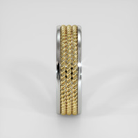 18K White & Yellow Men's Plain Band Image