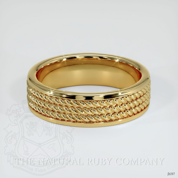 14K Yellow Gold Men's Plain Band