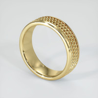 14K Yellow Gold Men's Plain Band Image