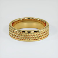 18K Yellow Gold Men's Plain Band Video