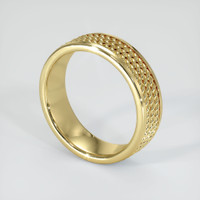 18K Yellow Gold Men's Plain Band Image