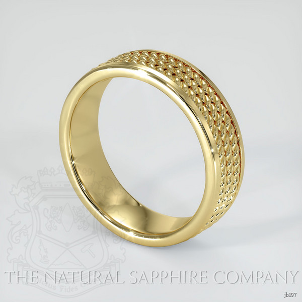 18K Yellow Gold Men's Plain Band