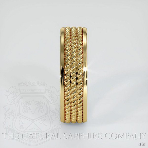 18K Yellow Gold Men's Plain Band