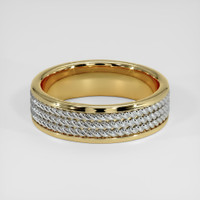 14K Yellow & White Men's Plain Band Video