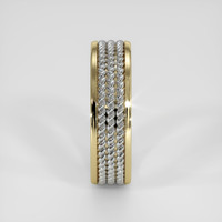 14K Yellow & White Men's Plain Band Image