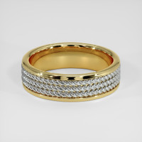 18K Yellow & White Men's Plain Band Video