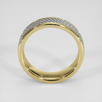 18K Yellow & White Men's Plain Band Image