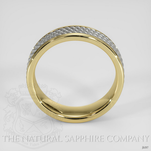 18K Yellow & White Men's Plain Band