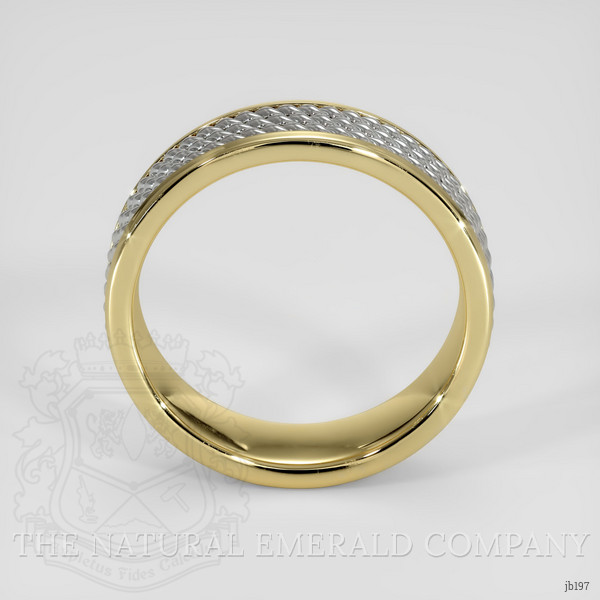 18K Yellow & White Men's Plain Band