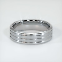 14K White Gold Men's Plain Band Video