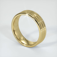 14K Yellow Gold Men's Plain Band Image