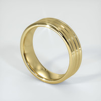 18K Yellow Gold Men's Plain Band Image