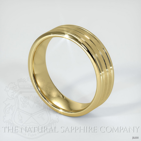 18K Yellow Gold Men's Plain Band