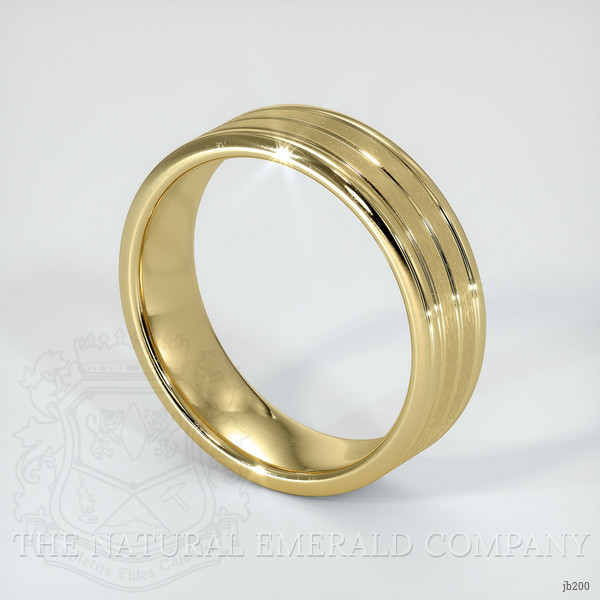 18K Yellow Gold Men's Plain Band