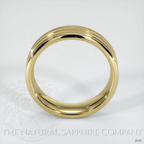 18K Yellow Gold Men's Plain Band