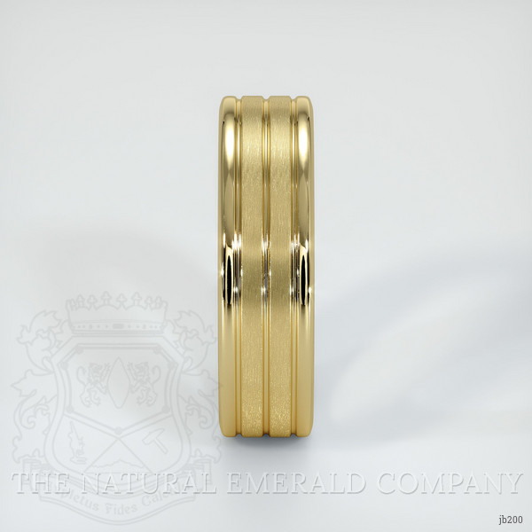 18K Yellow Gold Men's Plain Band