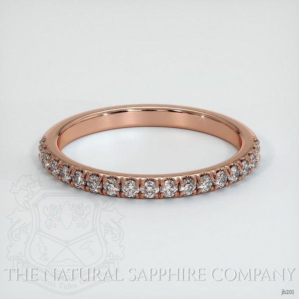 14K Rose Gold Diamond Pave Wedding Band