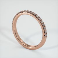 14K Rose Gold Diamond Pave Wedding Band Image