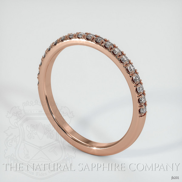 14K Rose Gold Diamond Pave Wedding Band