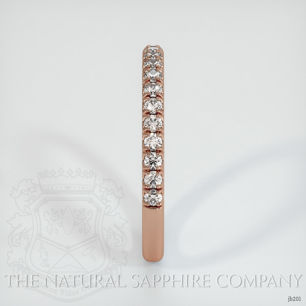 14K Rose Gold Diamond Pave Wedding Band