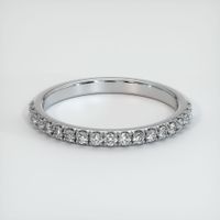 14K White Gold Diamond Pave Wedding Band Video