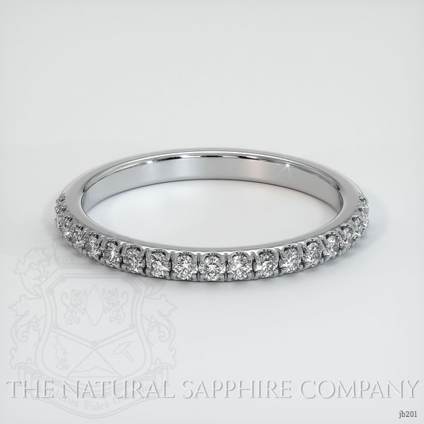 14K White Gold Diamond Pave Wedding Band