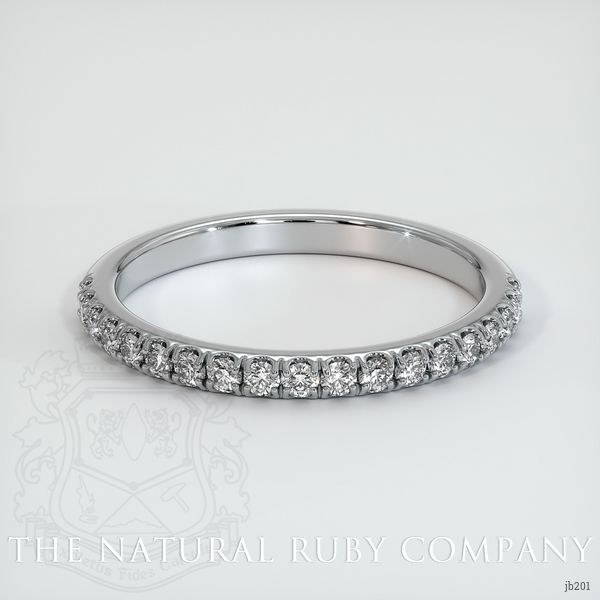 14K White Gold Diamond Pave Wedding Band