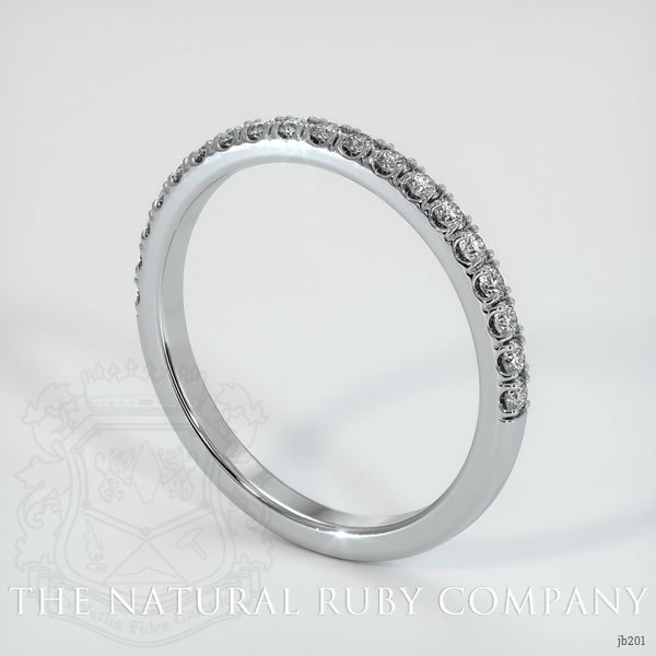 14K White Gold Diamond Pave Wedding Band