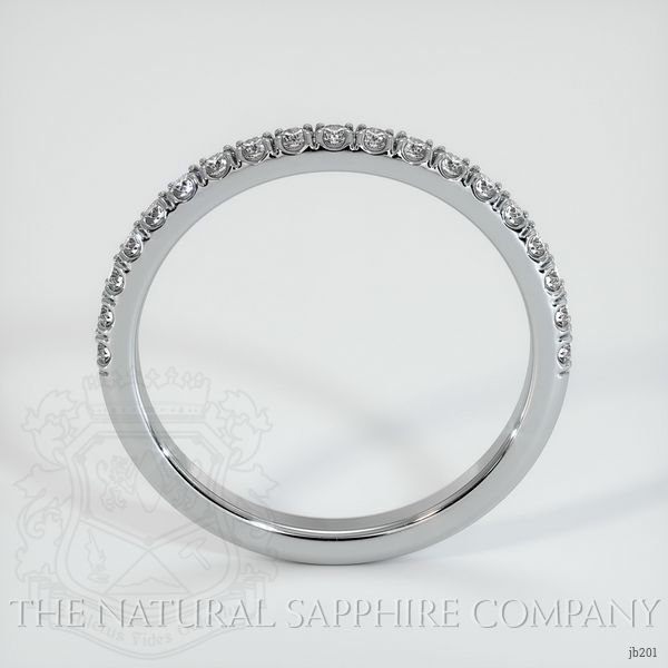 14K White Gold Diamond Pave Wedding Band