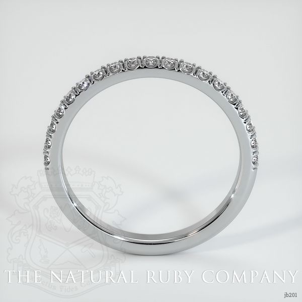 14K White Gold Diamond Pave Wedding Band