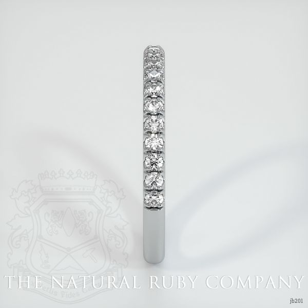 14K White Gold Diamond Pave Wedding Band